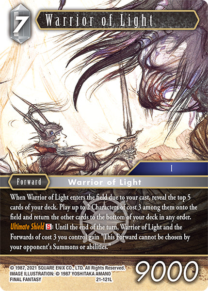 (121) Final Fantasy TCG Beyond Destiny Single: Warrior of Light (21-121)  Legend