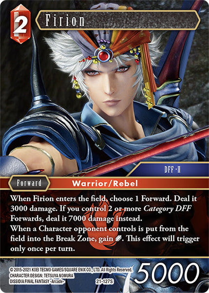 (127) Final Fantasy TCG Beyond Destiny Single: Firion (21-127)  Starter