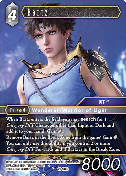 (134) Final Fantasy TCG Beyond Destiny Single: Bartz (21-134)  Starter