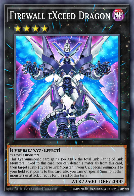 (067) YuGiOh TCG MP20: 2020 Tin of Lost Memories Mega Pack Single: Firewall eXceed Dragon  Super Rare
