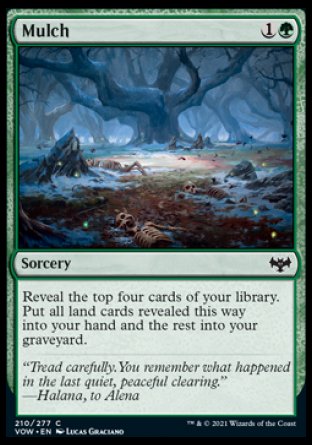 (210) Magic The Gathering Innistrad: Crimson Vow Single: Mulch Holo Common