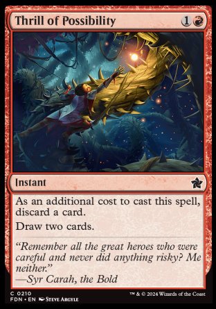 (210) Magic The Gathering Magic: The Gathering Foundations Single: Thrill of Possibility  Common