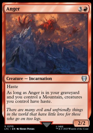 (210) Magic The Gathering Commander: The Lord of the Rings: Tales of Middle-earth Single: Anger  Uncommon