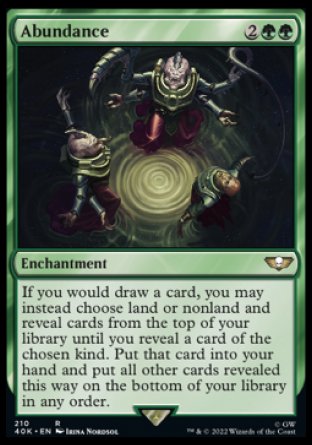 (210) Magic The Gathering Universes Beyond: Warhammer 40000 Single: Abundance Holo Rare