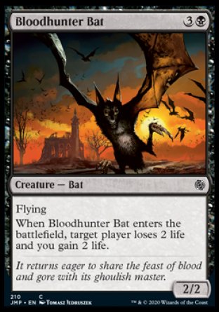 (210) Magic The Gathering Jumpstart Single: Bloodhunter Bat  Common