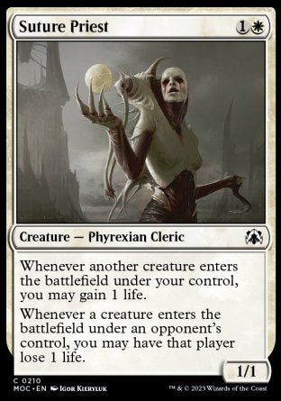 (210) Magic The Gathering Commander: March of the Machine Single: Suture Priest  Common