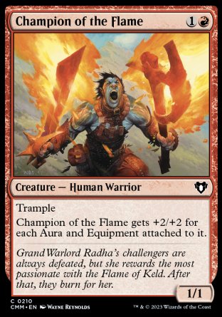 (210) Magic The Gathering Commander Masters Single: Champion of the Flame  Common