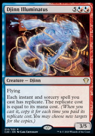 (210/322) Magic The Gathering Commander: Ikoria Single: Djinn Illuminatus  Rare