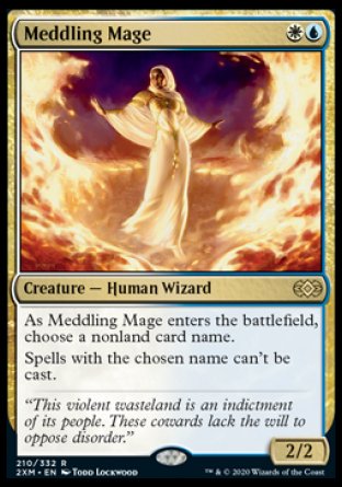 (210/332) Magic The Gathering Double Masters Single: Meddling Mage Holo Rare