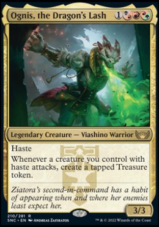 (210) Magic The Gathering Streets of New Capenna Single: Ognis, the Dragon's Lash Holo Rare