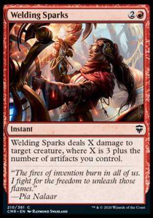 (210/361) Magic The Gathering Commander Legends Single: Welding Sparks  Common