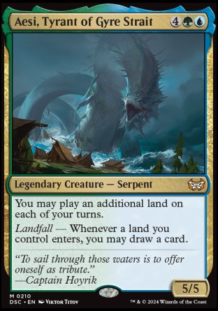 (210) Magic The Gathering Commander: Duskmourn: House of Horror Single: Aesi, Tyrant of Gyre Strait  Mythic