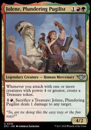 (210) Magic The Gathering Outlaws of Thunder Junction Single: Jolene, Plundering Pugilist  Uncommon