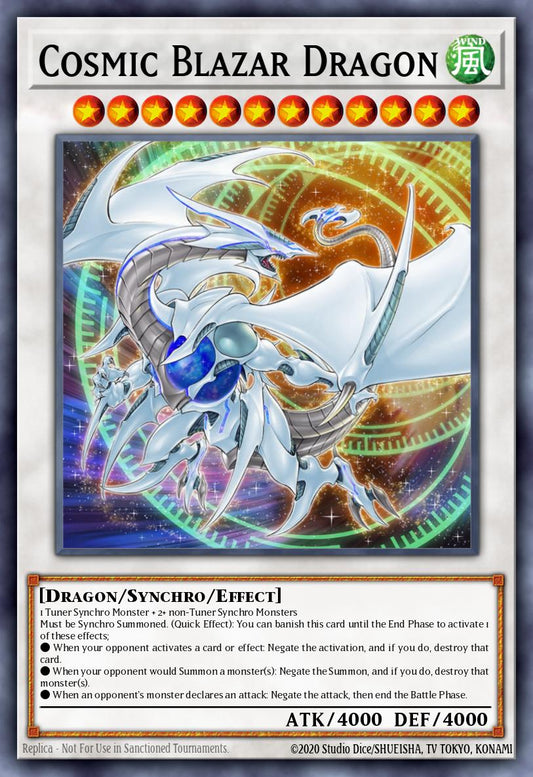 (029) YuGiOh TCG MP24: 25th Anniversary Tin: Dueling Mirrors Single: Cosmic Blazar Dragon  Quarter Century Secret Rare