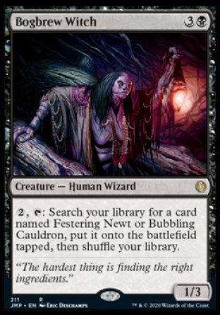 (211) Magic The Gathering Jumpstart Single: Bogbrew Witch  Rare