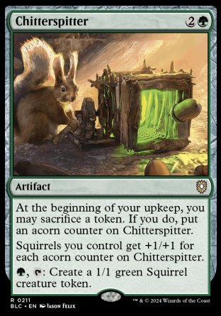 (211) Magic The Gathering Commander: Bloomburrow Single: Chitterspitter  Rare