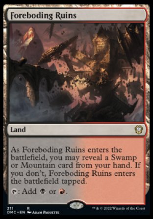 (211) Magic The Gathering Commander: Dominaria United Single: Foreboding Ruins  Rare