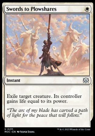 (211) Magic The Gathering Commander: March of the Machine Single: Swords to Plowshares  Uncommon