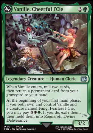 (211) Magic The Gathering Magic: The Gathering - FINAL FANTASY Single: Vanille, Cheerful l'Cie // Ragnarok, Divine Deliverance  Uncommon