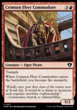 (211) Magic The Gathering Commander Masters Single: Crimson Fleet Commodore Holo Common