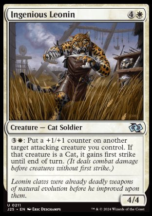 (211) Magic The Gathering Foundations Jumpstart Single: Ingenious Leonin  Uncommon
