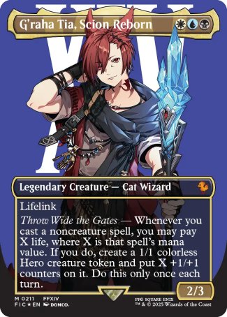 (211) Magic The Gathering Commander: Magic: The Gathering - FINAL FANTASY: Extras Single: G'raha Tia, Scion Reborn (Surge Foil) Holo Mythic