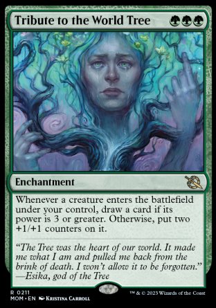 (211) Magic The Gathering March of the Machine Single: Tribute to the World Tree  Rare