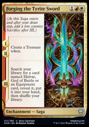 (211/285) Magic The Gathering Kaldheim Single: Forging the Tyrite Sword  Uncommon