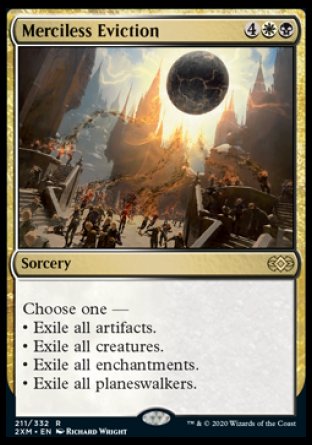 (211/332) Magic The Gathering Double Masters Single: Merciless Eviction Holo Rare