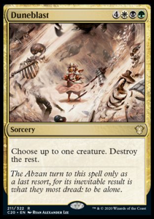 (211/322) Magic The Gathering Commander: Ikoria Single: Duneblast  Rare