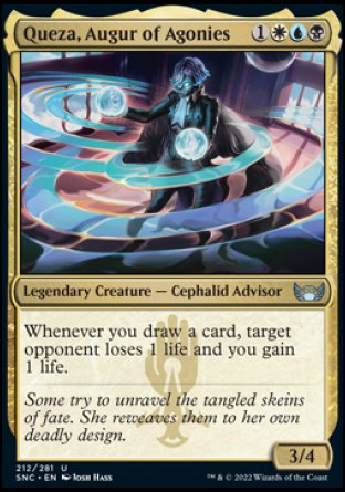 (212) Magic The Gathering Streets of New Capenna Single: Queza, Augur of Agonies  Uncommon