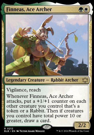 (212) Magic The Gathering Bloomburrow Single: Finneas, Ace Archer Holo Rare