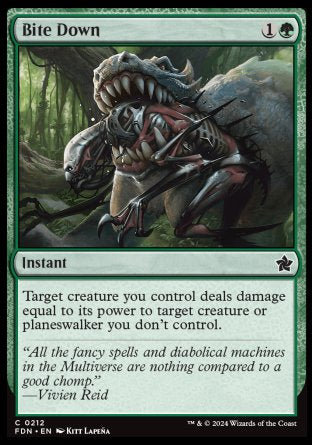 (212) Magic The Gathering Magic: The Gathering Foundations Single: Bite Down  Common