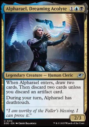 (212) Magic The Gathering Edge of Eternities Single: Alpharael, Dreaming Acolyte  Uncommon