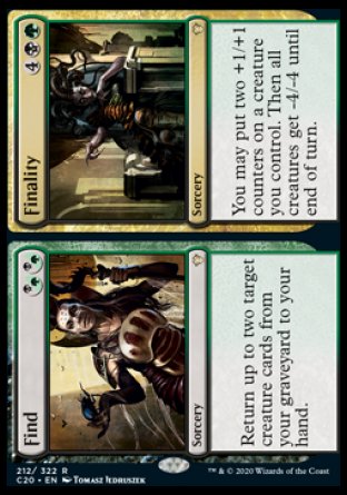 (212/322) Magic The Gathering Commander: Ikoria Single: Find // Finality  Rare