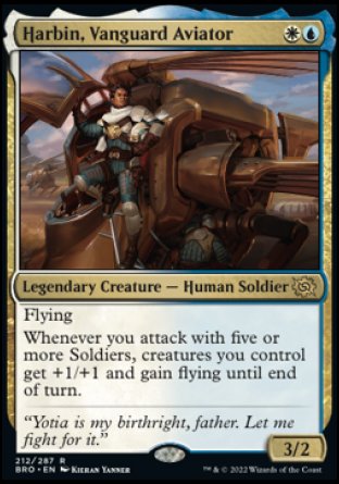 (212) Magic The Gathering The Brothers' War Single: Harbin, Vanguard Aviator Holo Rare
