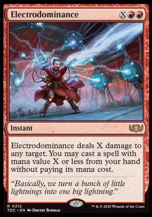 (212) Magic The Gathering Commander: Tarkir: Dragonstorm Single: Electrodominance  Rare