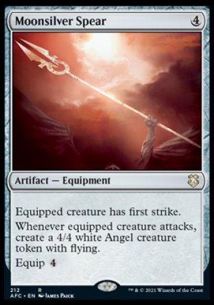 (212) Magic The Gathering Commander: Adventures in the Forgotten Realms Single: Moonsilver Spear  Rare