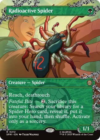 (212) Magic The Gathering Magic: The Gathering | Marvel's Spider-Man: Extras Single: Radioactive Spider  Rare