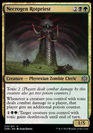 (212) Magic The Gathering Phyrexia: All Will Be One Single: Necrogen Rotpriest  Uncommon