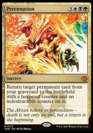 (212) Magic The Gathering Tarkir: Dragonstorm: Promos Single: Perennation (V.2)  Mythic