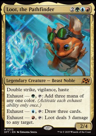 (212) Magic The Gathering Aetherdrift Single: Loot, the Pathfinder Holo Mythic