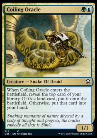 (212) Magic The Gathering Commander: Strixhaven Single: Coiling Oracle  Common