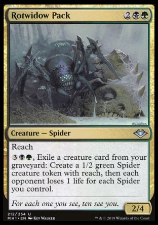 (212/254) Magic The Gathering Modern Horizons Single: Rotwidow Pack  Uncommon