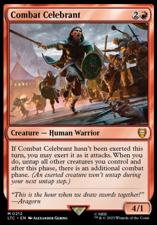(212) Magic The Gathering Commander: The Lord of the Rings: Tales of Middle-earth Single: Combat Celebrant  Mythic
