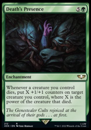 (212) Magic The Gathering Universes Beyond: Warhammer 40000 Single: Death's Presence Holo Rare