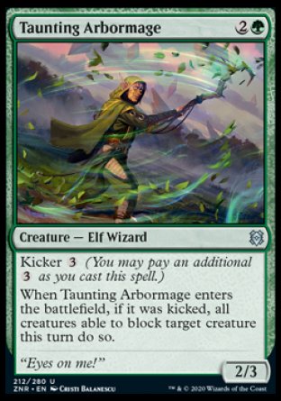 (212/280) Magic The Gathering Zendikar Rising Single: Taunting Arbormage Holo Uncommon