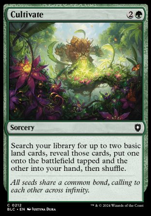 (212) Magic The Gathering Commander: Bloomburrow Single: Cultivate  Common