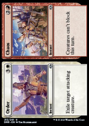 (212) Magic The Gathering Dominaria Remastered Single: Order // Chaos Holo Uncommon