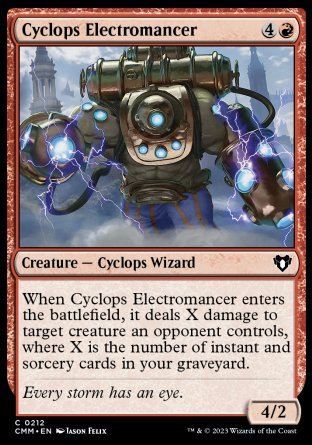 (212) Magic The Gathering Commander Masters Single: Cyclops Electromancer  Common